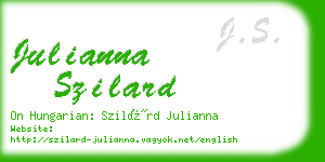 julianna szilard business card